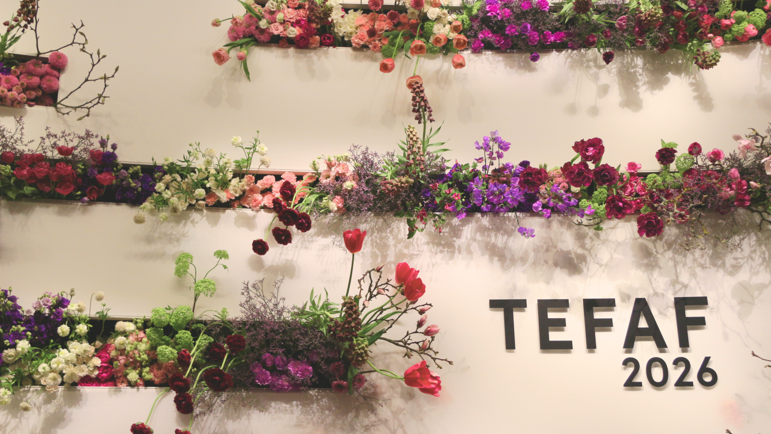 TEFAF Maastricht 2026 floral installation at the preview art fair