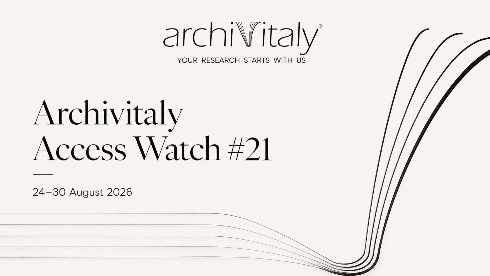 Archivitaly Access Watch #21 — archive access disruptions in Italy, 24–30 August 2026