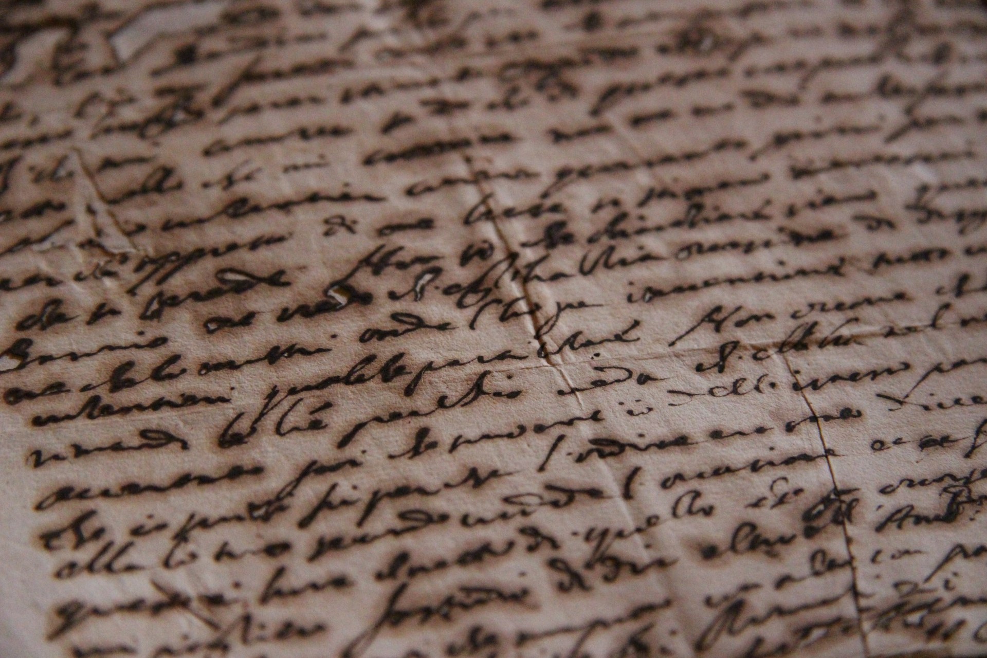 Paleography study of historical handwriting in an archival manuscript.